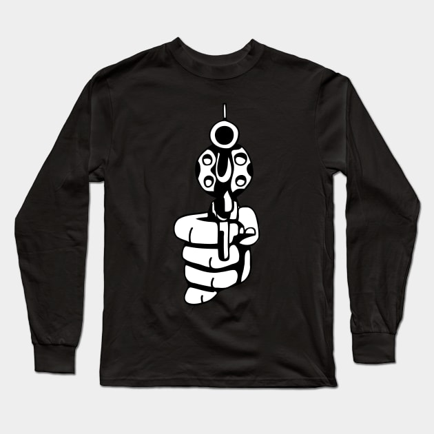 Pew Pew Handgun Pistol Long Sleeve T-Shirt by melostore